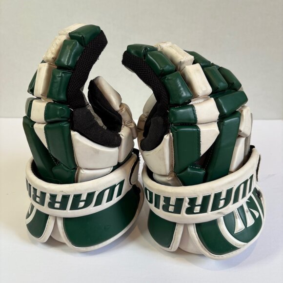 Warrior Riot Lacrosse 13" Gloves RIO13 Green White Gloves - Picture 1 of 11